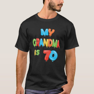 私のおばあちゃんは70歳のおばあちゃん70歳の誕生日ID Tシャツ