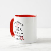 私のおばあちゃんはGenXで、まだ岩のクリスマス靴下 マグカップ (正面左)