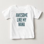 私のおばあちゃんみたいにかわいい おもしろTシャツ ベビーTシャツ (正面)