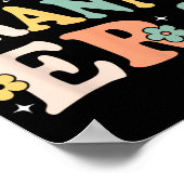 私のおばあちゃんエラおもしろいー皮肉なグルービーレトロ母親 ポスター (角)