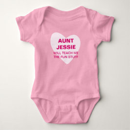 私のおばが楽しいことを教えてくれる  ベビーボディスーツ