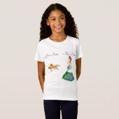 私のおばさんの金魚の人魚おもしろいの可愛い女の子 Tシャツ (正面フル)