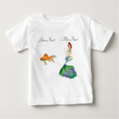 私のおばさんの金魚の人魚のメイドかわいいおもしろい幼児 ベビーTシャツ (正面)