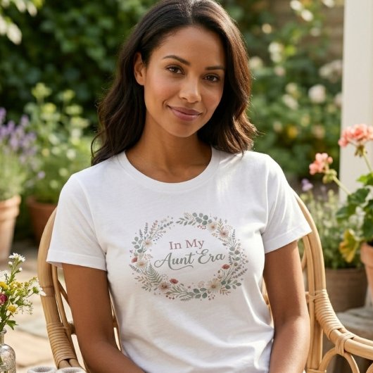 私のおばさん時代へ フローラルリース シスターお披露目ギフト Tシャツ