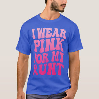 私のおばのためにピンクを着てサポートするリボンスクワッド Tシャツ