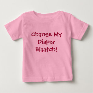 私のおむつBiaatchを変えて下さい! ベビーTシャツ