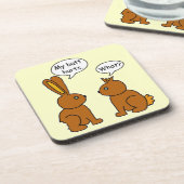 私のおもしろいお尻はバンニーを痛める コースター (左側)