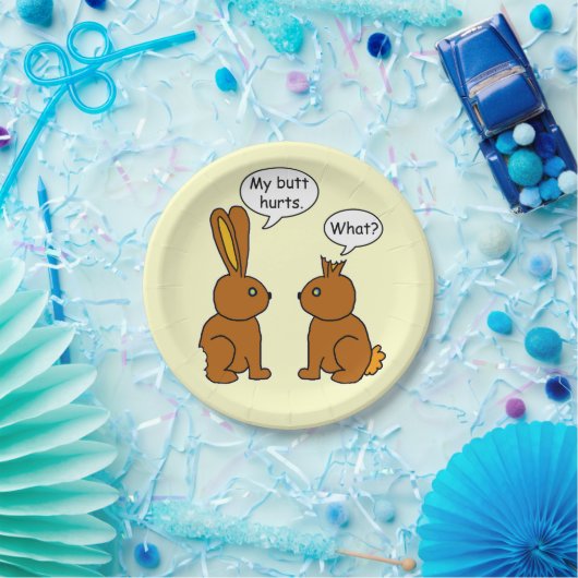 私のおもしろいお尻はバンニーを痛める ペーパープレート (パーティー)