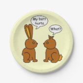 私のおもしろいお尻はバンニーを痛める ペーパープレート (正面)