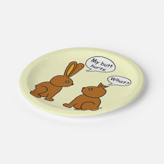 私のおもしろいお尻はバンニーを痛める ペーパープレート (アングル)