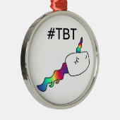 私のおもしろいで古いPic虹のユニコーンの精液のギフト メタルオーナメント (右)