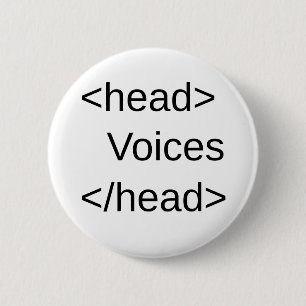 私のおもしろいなHTML声 </head> 缶バッジ