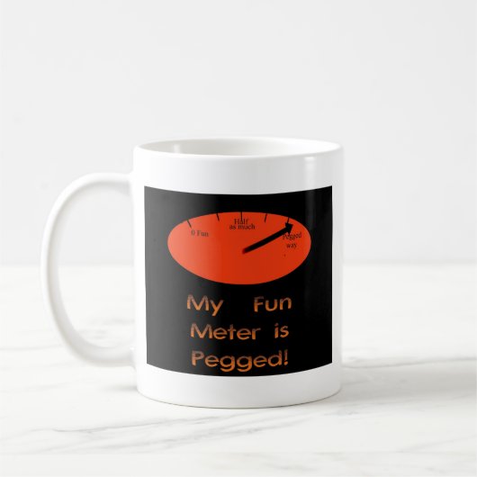 私のおもしろいのメートルは釘付けになります! コーヒーマグカップ (左)