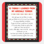 私のおもしろいアイレ学デールテリアの物は スクエアシール (正面)