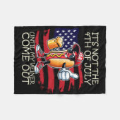 私のおもしろいウィーナーComまで7月4日ではない フリースブランケット (正面(横))