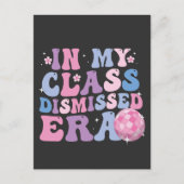 私のおもしろいクラスの卒業時代のレトロ 案内ポストカード (正面)