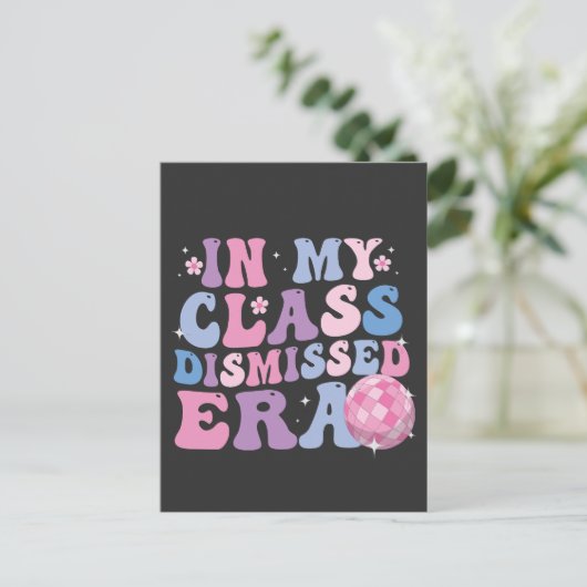 私のおもしろいクラスの卒業時代のレトロ 案内ポストカード (スタンド正面)