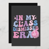 私のおもしろいクラスの卒業時代のレトロ 案内状 (正面/裏面)