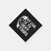 私のおもしろいゴールはあなたのホッケーのゴアリーアイスを否定する スタンダードカクテルナプキン (角)