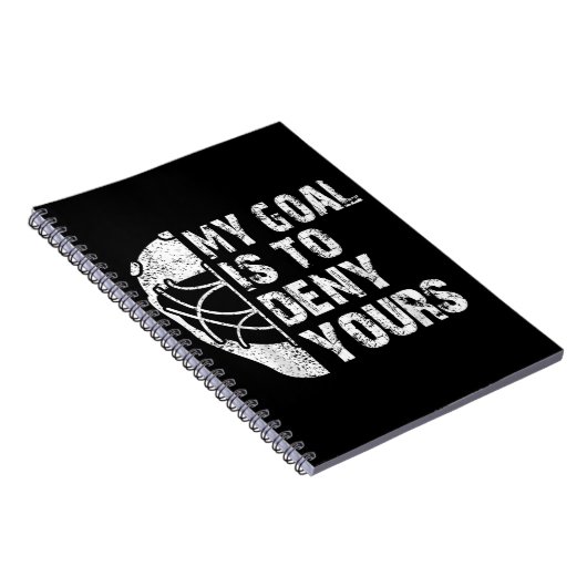 私のおもしろいゴールはあなたのホッケーのゴアリーアイスを否定する ノートブック (右側)