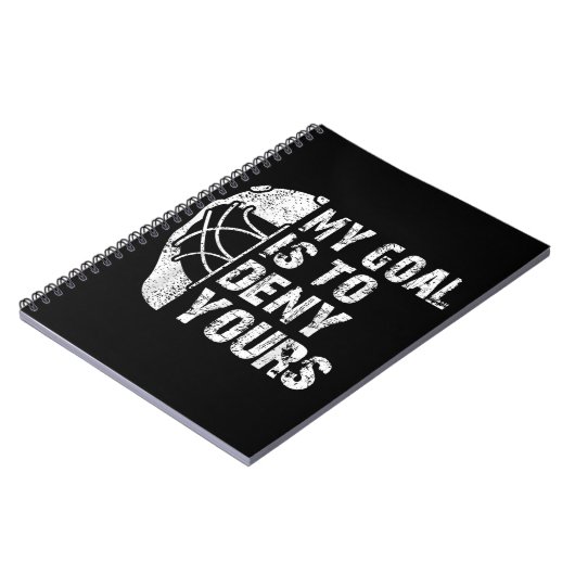 私のおもしろいゴールはあなたのホッケーのゴアリーアイスを否定する ノートブック (左側)