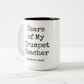 私のおもしろいトランペット先生の涙 | Trumpet lover ツートーンマグカップ (正面左)