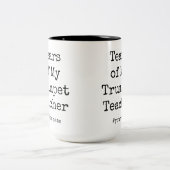 私のおもしろいトランペット先生の涙 | Trumpet lover ツートーンマグカップ (中央)