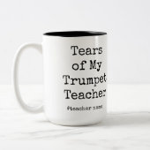 私のおもしろいトランペット先生の涙 | Trumpet lover ツートーンマグカップ (左)