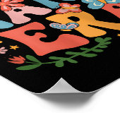 私のおもしろいナナ時代のレトロGroovy Mothers Day Nana ポスター (角)