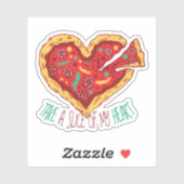私のおもしろいハートのスライスをバレンタインクール シール (シート)