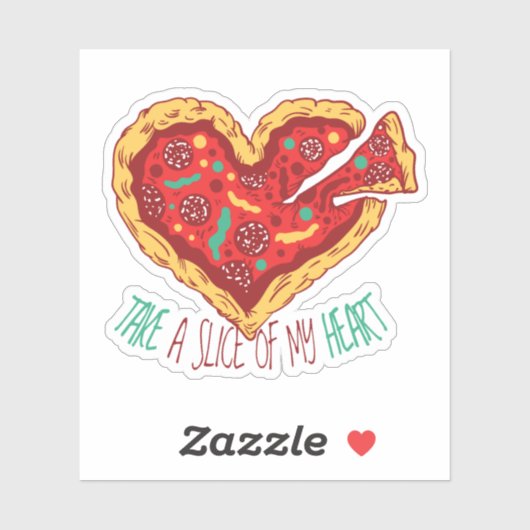 私のおもしろいハートのスライスをバレンタインクール シール (シート)