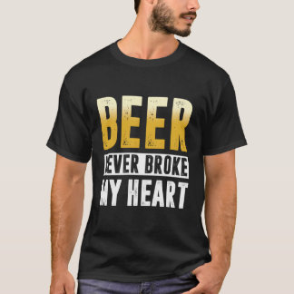 私のおもしろいハートを破った事のないシャツのビール Tシャツ