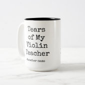 私のおもしろいバイオリンの学生の涙 |ヴァイオリン好き ツートーンマグカップ (正面左)