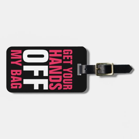 私のおもしろいバッグを離れて ラゲッジタグ (正面横)