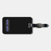 私のおもしろいバッグパープルから手を離せ ラゲッジタグ (裏面横)