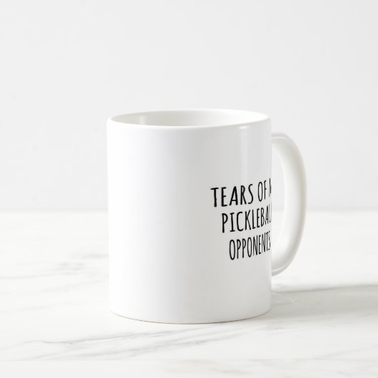 私のおもしろいピックボール対戦相手の涙タイポグラフィ コーヒーマグカップ (正面右)