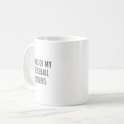 私のおもしろいピックボール対戦相手の涙タイポグラフィ コーヒーマグカップ (正面左)