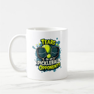 私のおもしろいピックボール対戦相手の涙タイポグラフィ コーヒーマグカップ