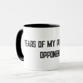 私のおもしろいピックボール対戦相手の涙タイポグラフィ マグカップ (正面左)
