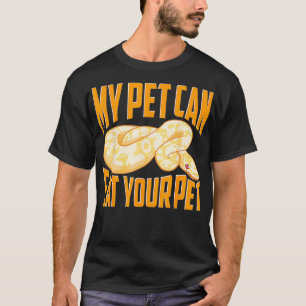私のおもしろいペットは食べあなたのペットのボールPythonヘビC Tシャツ