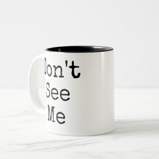 私のおもしろいマグカップを表示しない ツートーンマグカップ (正面左)