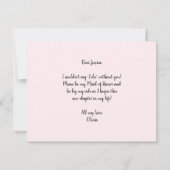 私のおもしろいメイド・オブ・オーナー（花嫁付き添い人）カード – シャンパン 招待状 (裏面)