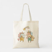 私のおもしろい一角食べが宿題の子ども トートバッグ (裏面)