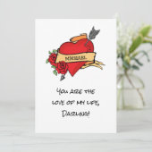 私のおもしろい人生の皮肉な愛のカスタムバレンタイン シーズンカード (スタンド正面)