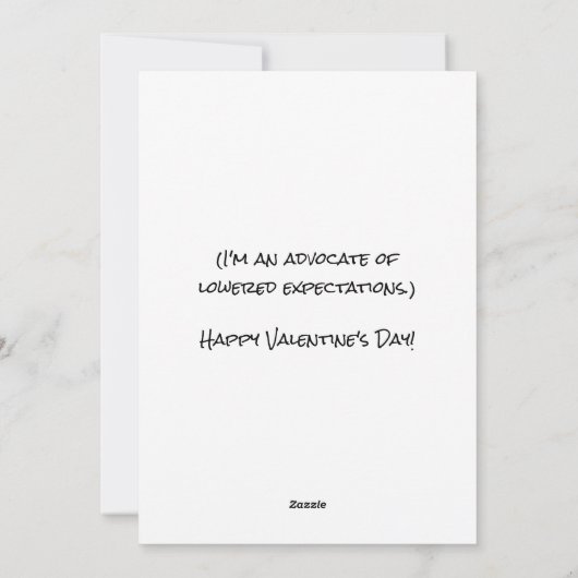 私のおもしろい人生の皮肉な愛のカスタムバレンタイン シーズンカード (裏面)