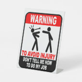 私のおもしろい仕事のやり方を言うな 台座サイン (正面)