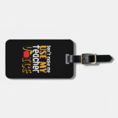 私のおもしろい先生の声を使わせない ラゲッジタグ (正面横)