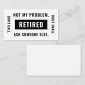 私のおもしろい問題ではない引退ギャグユーモア退職した 名刺 (正面/裏面)