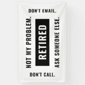 私のおもしろい問題ではない引退ギャグユーモア退職した 横断幕 (縦)