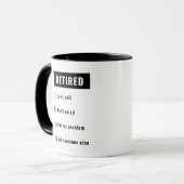 私のおもしろい問題ではない退職した引退ギャグユーモア マグカップ (正面左)